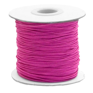 Gekleurd elastiek 0.8mm cherry pink, 5 meter